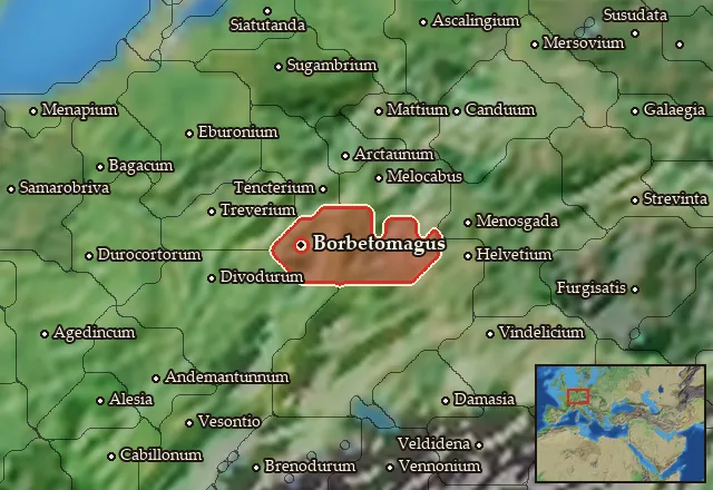 Map of Caeracatia and its neighbours