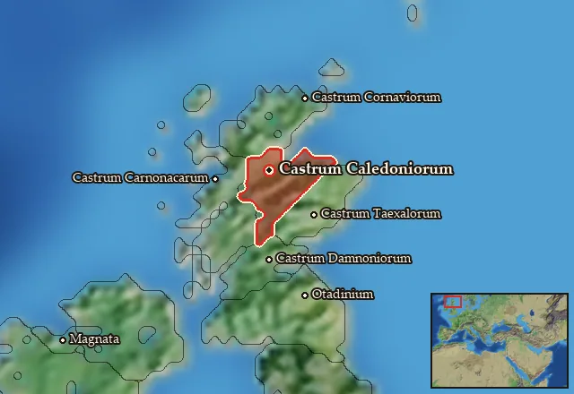 Map of Caledonia and its neighbours