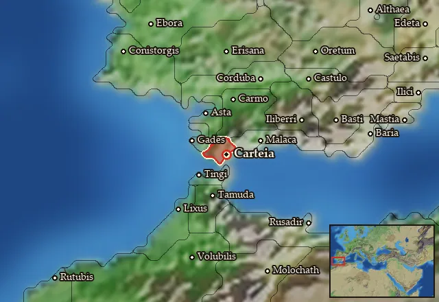 Map of Calpe and its neighbours