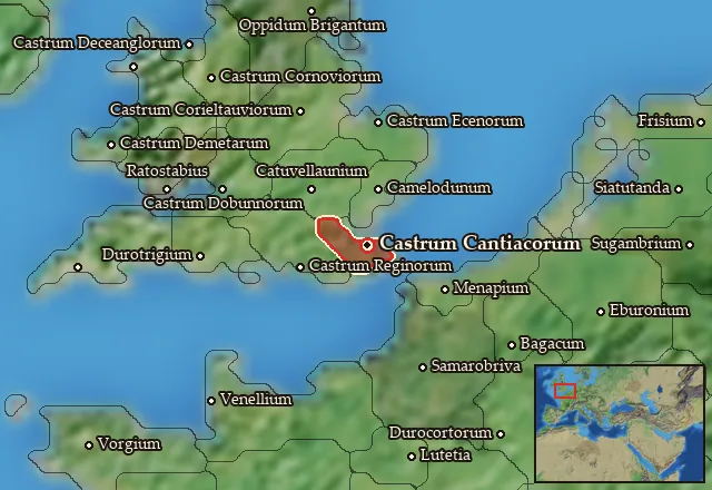 Map of Cantiacia and its neighbours