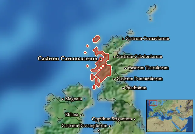 Map of Carnonacaea and its neighbours