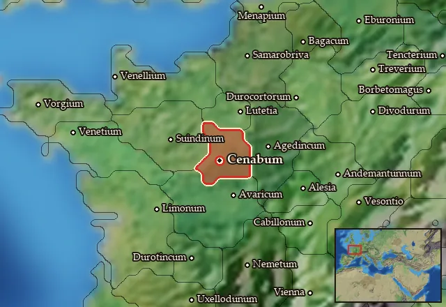 Map of Carnutia and its neighbours