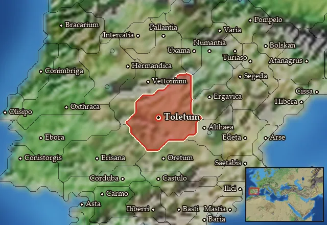 Map of Carpetania and its neighbours