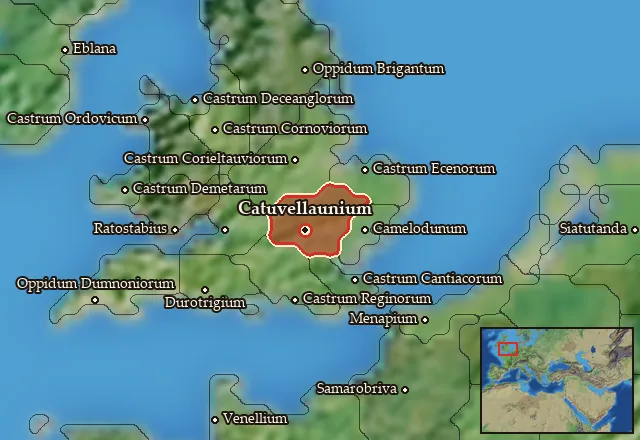 Map of Catuvellaunia and its neighbours
