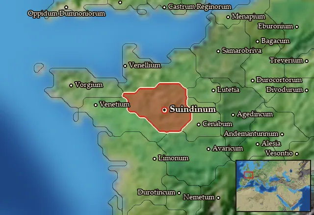 Map of Cenomania-Aulercia and its neighbours