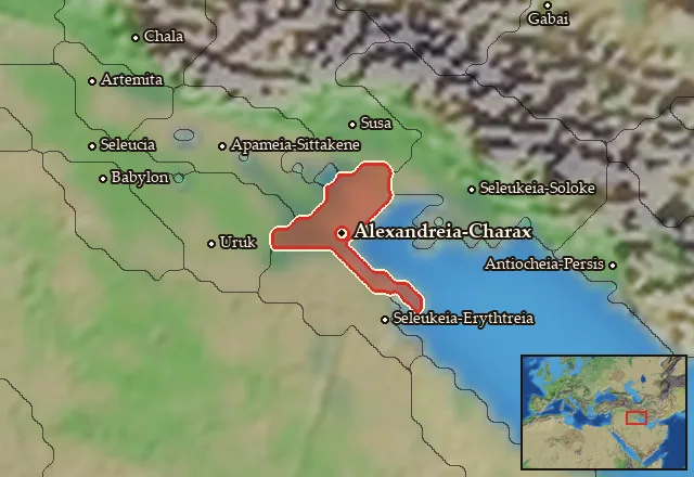 Map of Charakene and its neighbours