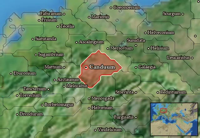 Map of Chattia and its neighbours