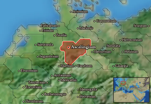 Map of Cheruscia and its neighbours