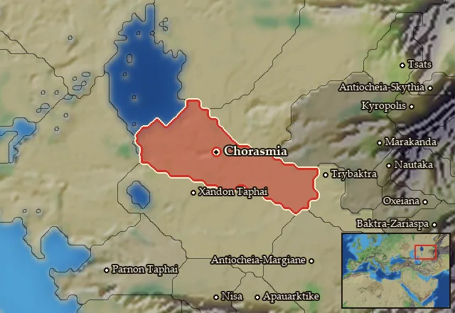 Map of Chorasmene and its neighbours