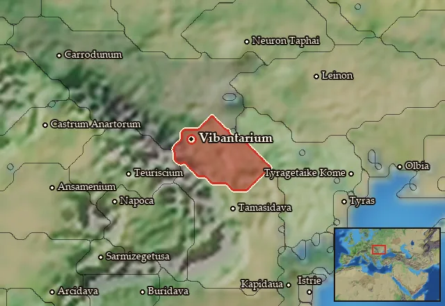 Map of Coisstobocia and its neighbours