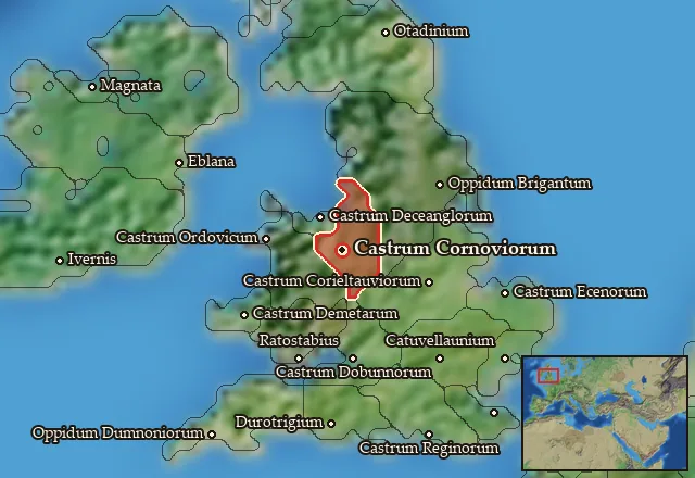 Map of Cornovia and its neighbours