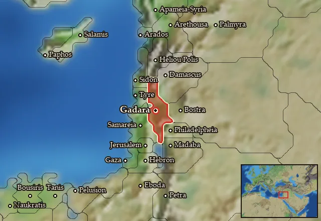 Map of Dekapolis and its neighbours