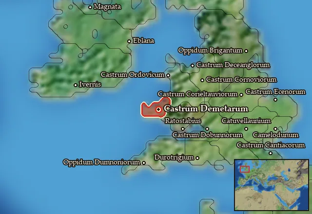Map of Demetaea and its neighbours