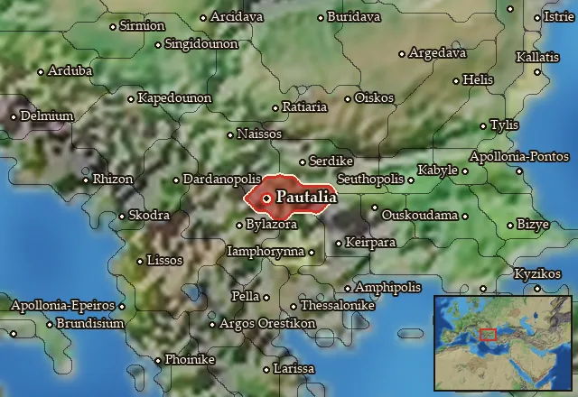 Map of Denthelentike and its neighbours