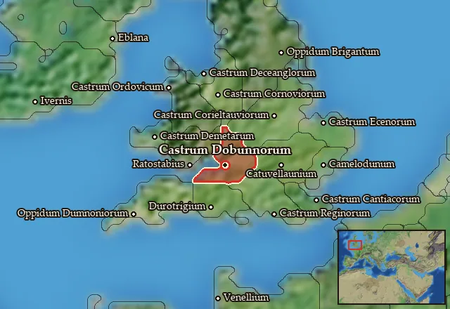 Map of Dobunnia and its neighbours