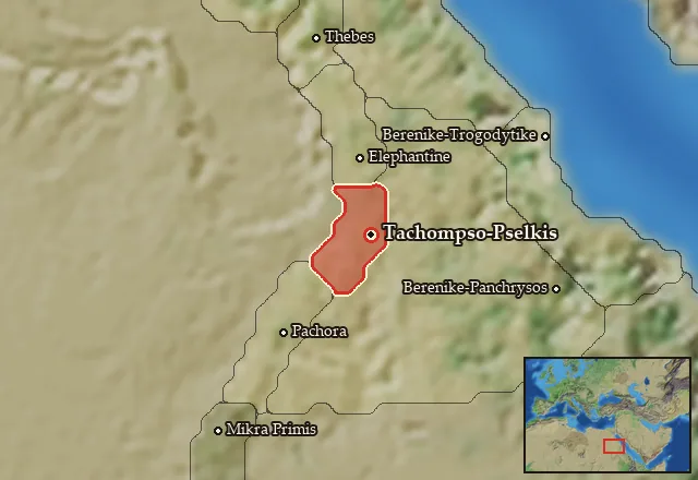 Map of Dodekaschoinos and its neighbours