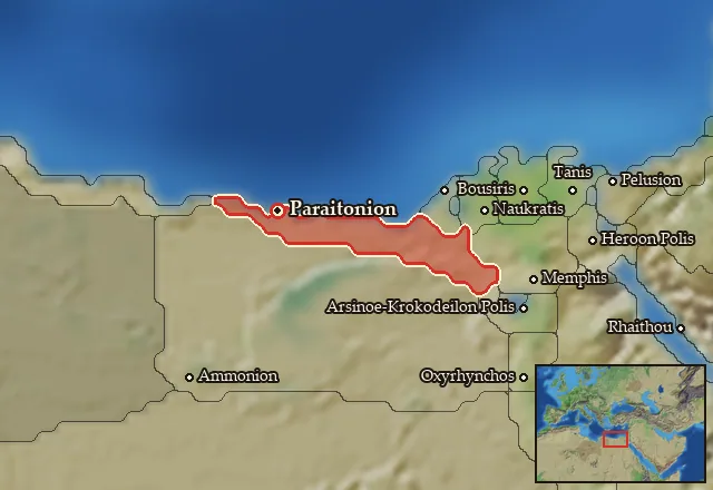 Map of Dytike Aigyptos and its neighbours