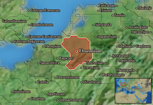 Map of Eburonia and its neighbours