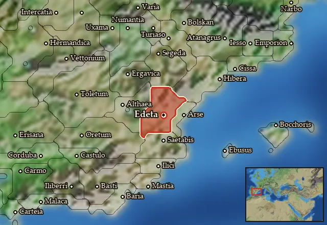 Map of Edetania and its neighbours