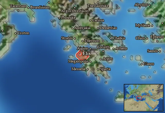 Map of Elis and its neighbours