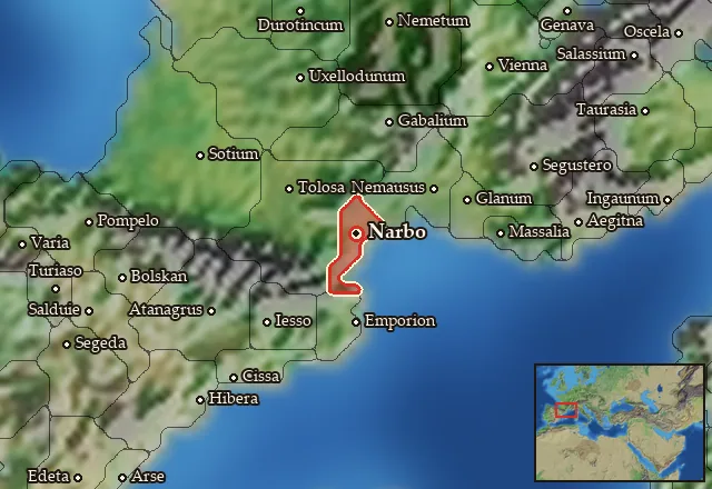 Map of Elysicea and its neighbours