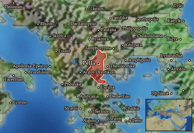 Map of Emathia and its neighbours