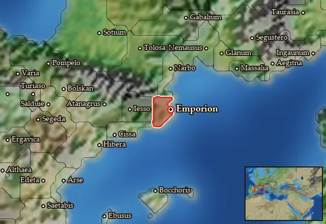 Map of Emporitia and its neighbours