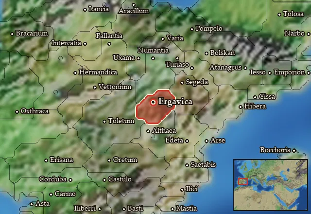 Map of Ergavicia and its neighbours