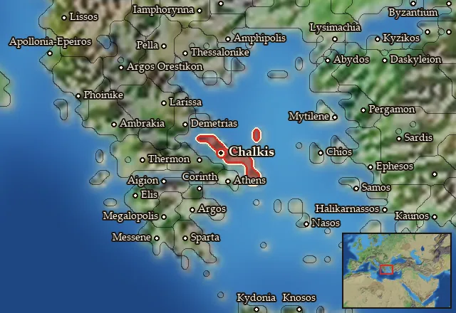Map of Euboia and its neighbours