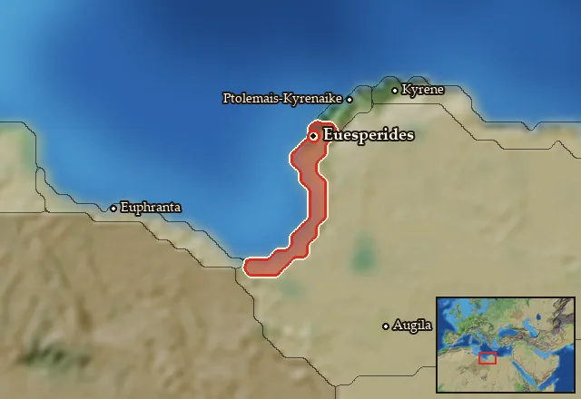 Map of Euesperidai and its neighbours