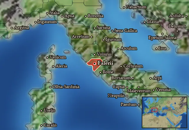 Map of Faliscia and its neighbours