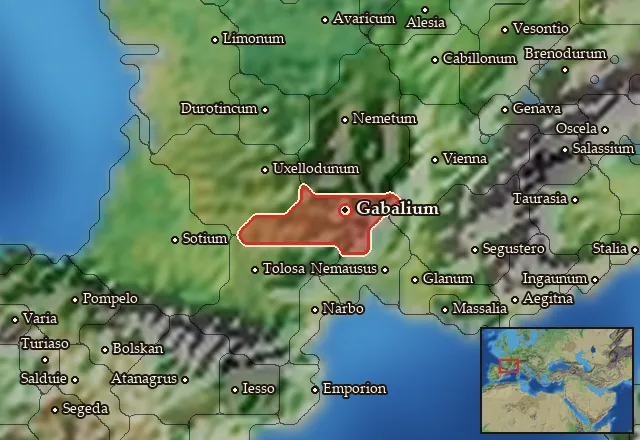 Map of Gabalia and its neighbours