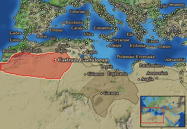 Map of Gaetulia and its neighbours