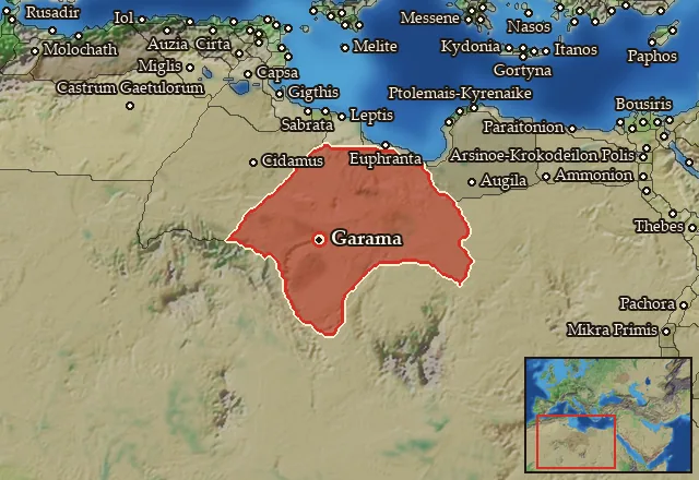 Map of Garamantia and its neighbours