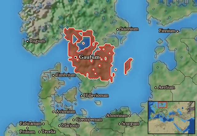 Map of Gautia and its neighbours