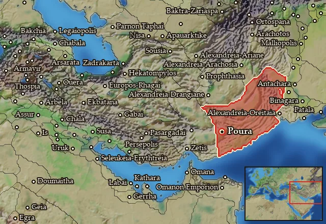 Map of Gedrosia and its neighbours