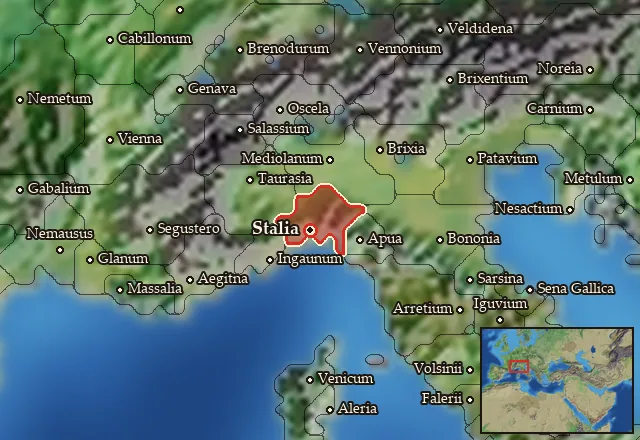 Map of Genuatea and its neighbours