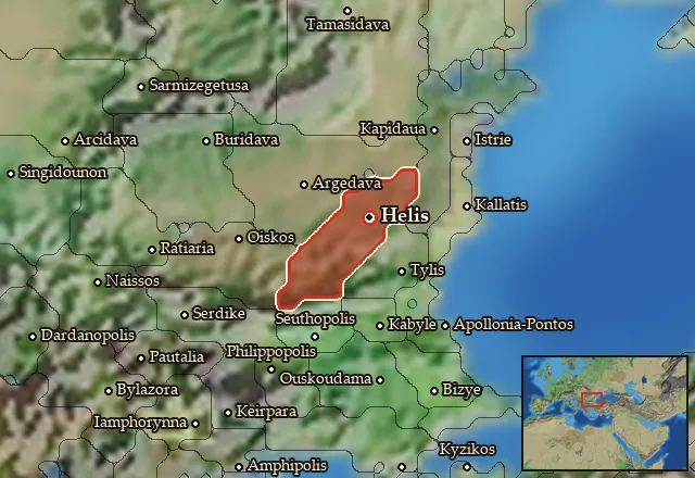Map of Getaia and its neighbours