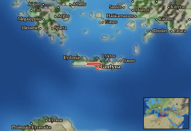 Map of Gortynia and its neighbours