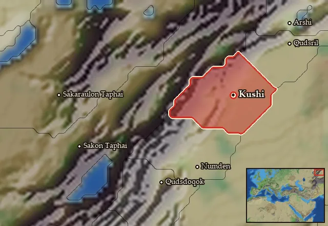 Map of Gusan and its neighbours
