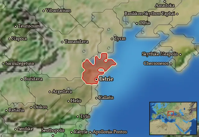 Map of Halmyris and its neighbours