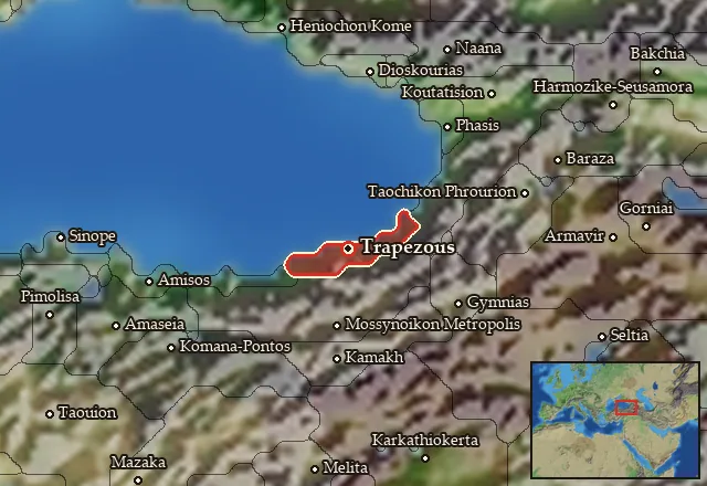 Map of Hellenike Makronia and its neighbours