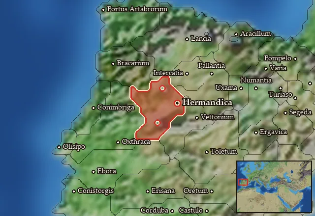 Map of Helmantike and its neighbours