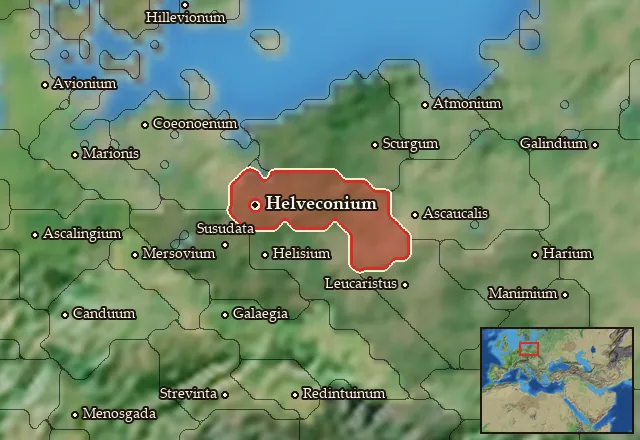 Map of Helveconia and its neighbours