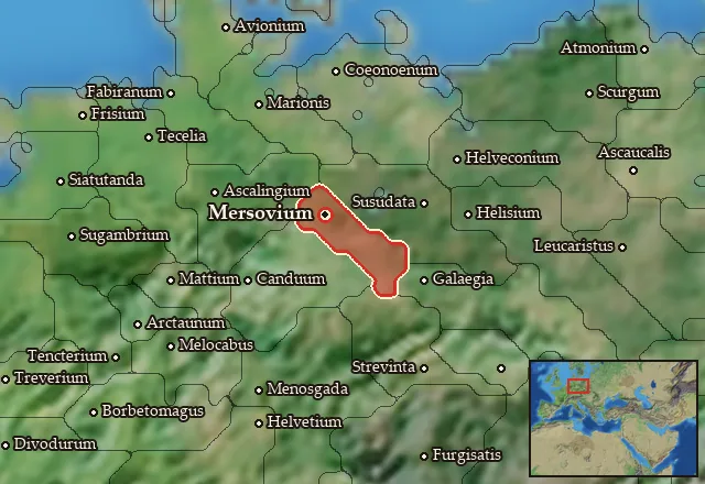 Map of Hermunduria and its neighbours