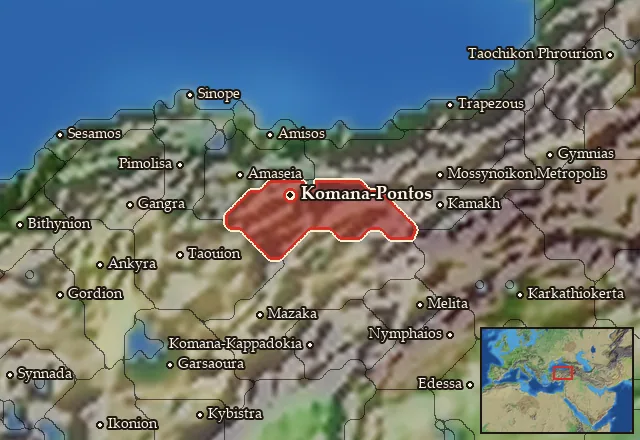 Map of Hieratikos Pontos and its neighbours
