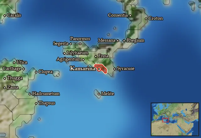 Map of Hipparia and its neighbours
