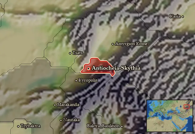 Map of Iaxartes and its neighbours