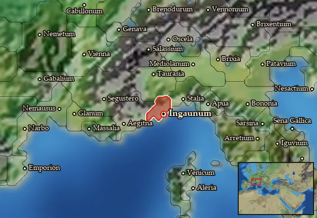 Map of Ingaunia and its neighbours
