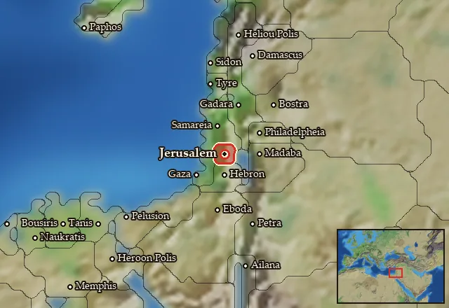 Map of Ioudaia and its neighbours